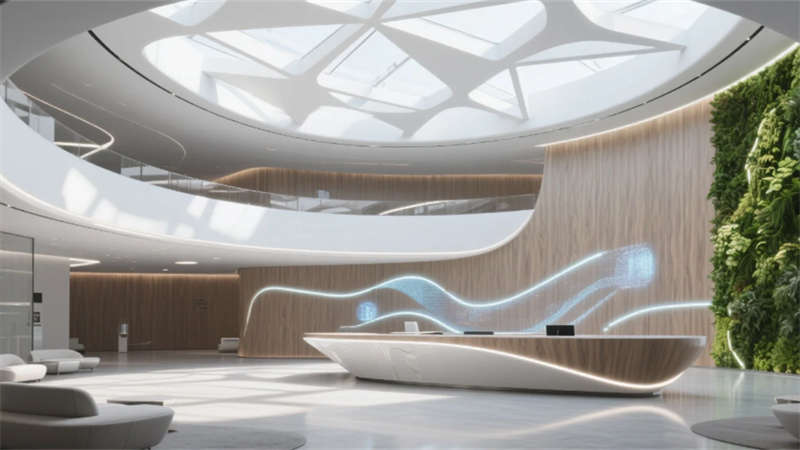 未来生态主义神经中枢，合肥科技公司办公楼装修设计效果图